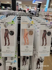 Primark 3 Pairs 15 Denier Body Shaper Tights Black / Caramel 3 Pk S M L XL