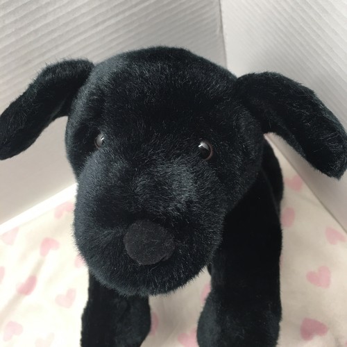 ROSS Stuffed Toy Plush Animal Black Dog Puppy Labrador Retriever Soft