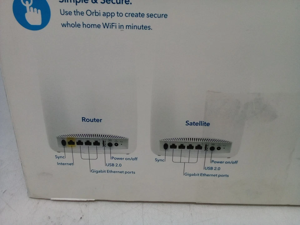 NETGEAR ORBI TRI-BAND WIFI COVER 5,000 SQ FT 3 GBPS {RBK50-100NAS} - Image 4 of 4