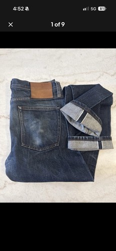 Gently Used Unbranded Brand UB101 Selvedge Denim Jeans Skinny 34x34