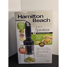Hamilton Beach 3-in-1 Vegetable Spiralizer Electric Slicer NEW NIB 5 Ft Cord