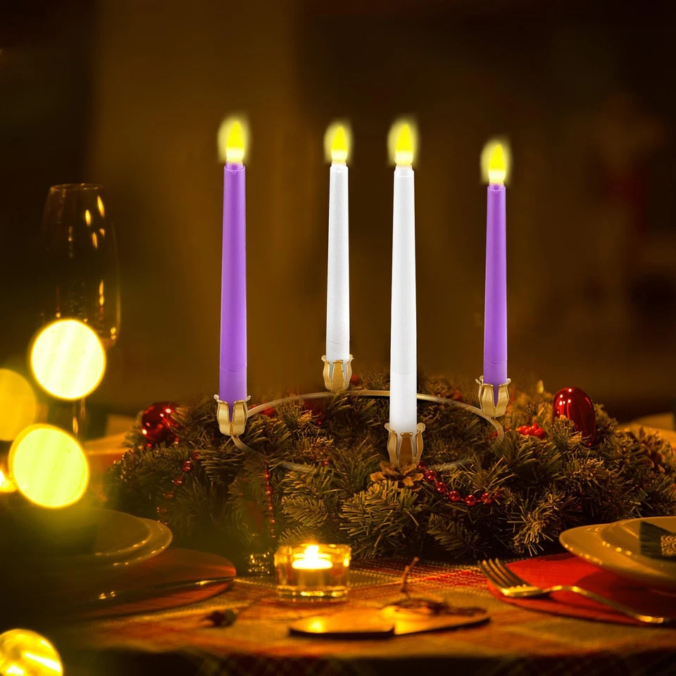 50 peças de anéis de metal Natal coroa de advento ouro a granel coroa de advento furo de vela... - Imagem 4 de 4