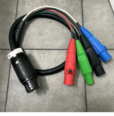 Hubbell Connector 50A 480v FEMALE Twist Lock Male Female Camlock Breakout Cable