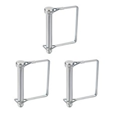3Pack 10x70mm Shaft Locking Pin Carbon Steel Square Trailer Coupler Pin Silver