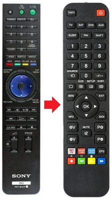 Afstandsbediening geschikt voor SONY BDP-S300 | BDPS300 | RMTB101P
