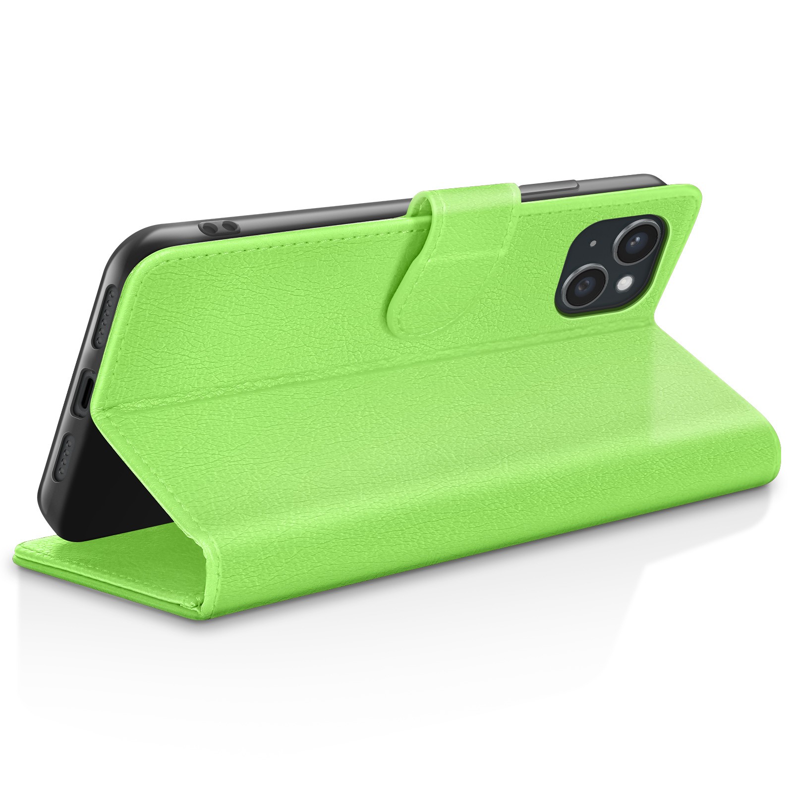 Protection iPhone 15 Plus avec Support Horizontal et Dragonne de Sécurité Coloris Vert - 3