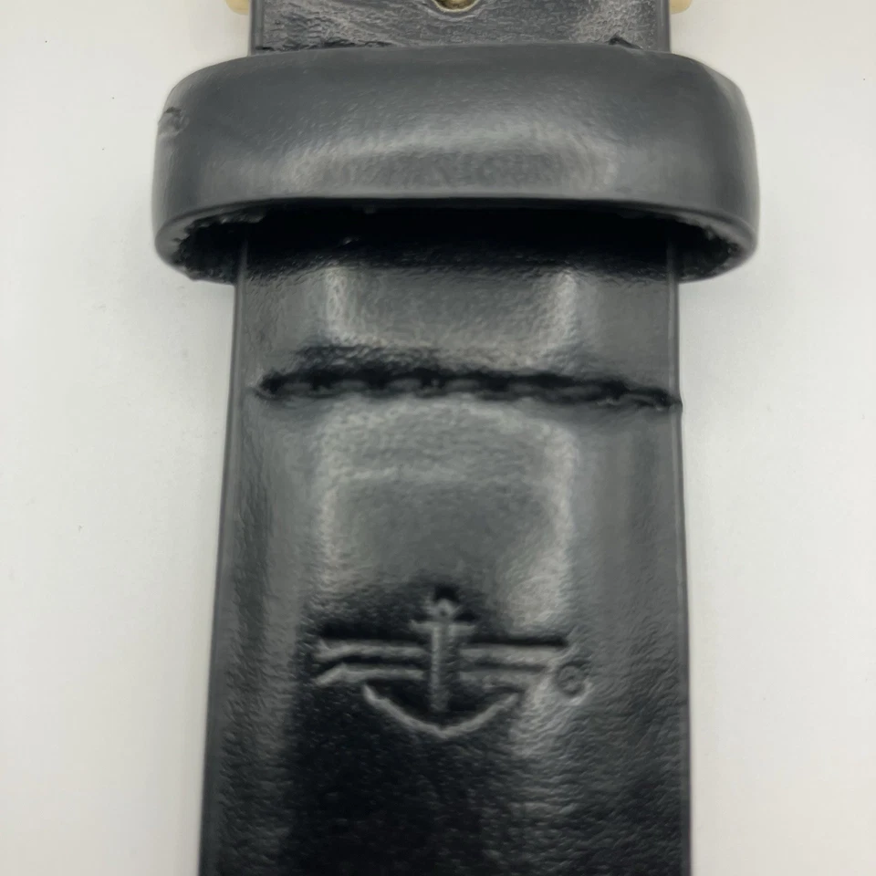 Cinturón para mujer Dockers - cuero negro 36-37" (1,25 pulgadas de ancho) Foto 3 de 4