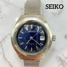 Seiko 2202-0030 Ladies Manual Wind Watch Blue Dial Vintage Used SA1006