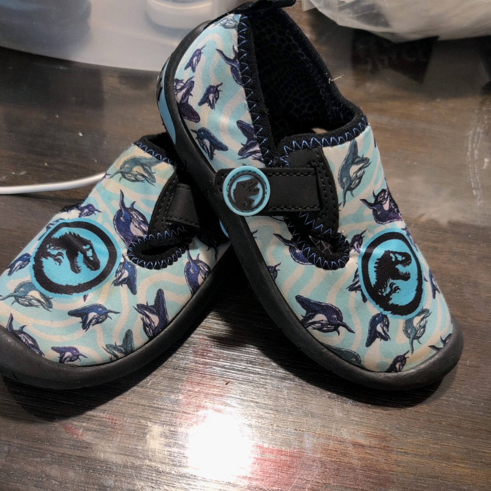 Jurassic World slip on shoes , Little Kids Water Shoes Size 9/10