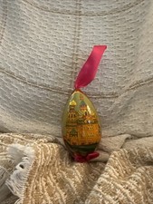 Vintage Handmade Russian Wooden Egg Cahkttnetapr Portent