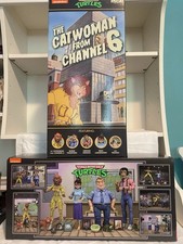 TMNT Catwoman Channel 6 Newsroom April O'Neil NECA SDCC Exclusive Set  New