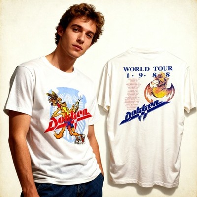 Vintage Dokken 1988 Beast from the East Tour Concert T-Shirt