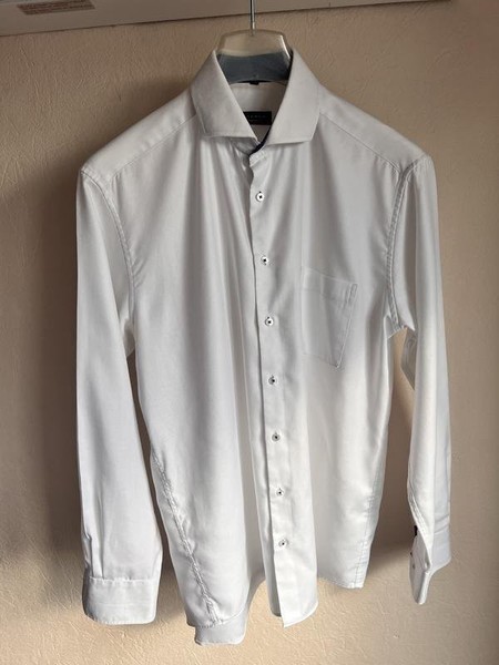 Men ETERNA Shirt White Cotton 42 / XL / 50 #3OXV