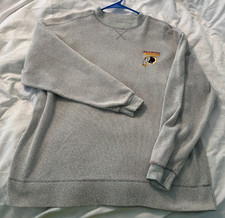 VINTAGE WASHINGTON REDSKINS SIZE L LARGE GRAY SWEATSHIRT LONG SLEEVE COMMANDERS