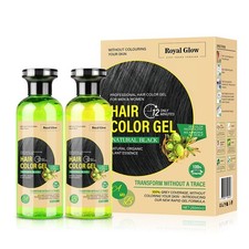 Royal Glow Permanent Black Hair Colour Dye Gel – For Men and Women 100% Coverage
