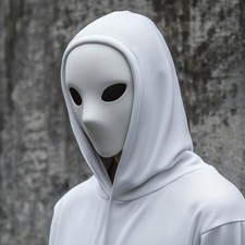 Máscara Fantasma | Máscara Minimalista Sin Rostro | Máscara Espeluznante de Halloween Impresa en 3D