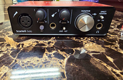 Focusrite Scarlett Solo 2nd Gen USB Audio Interface 2-Ch Phantom 24-bit 192kHz