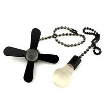 Ceiling Fan Pull Chain 2 Pc Beaded Ball Silver Black Vintage