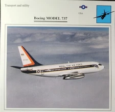 Boeing 737 Plane Picture Original Vintage Aircraft Detail Info Collector Card  