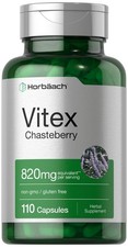 Vitex Berry 820mg  110 Capsules  Chasteberry Supplement for Women  Agnus-Cast