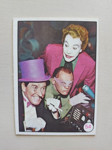 1966 Topps Batman Bat Laffs #54 The Penguin, the Riddler and the Joker — TAG (grade unconfirmed)