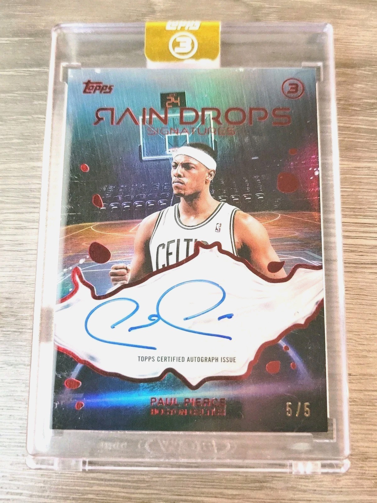💧 Paul Pierce #/5 Auto On Card BOOK-END Short Print SP 2026 Topps Rain Drops 💧