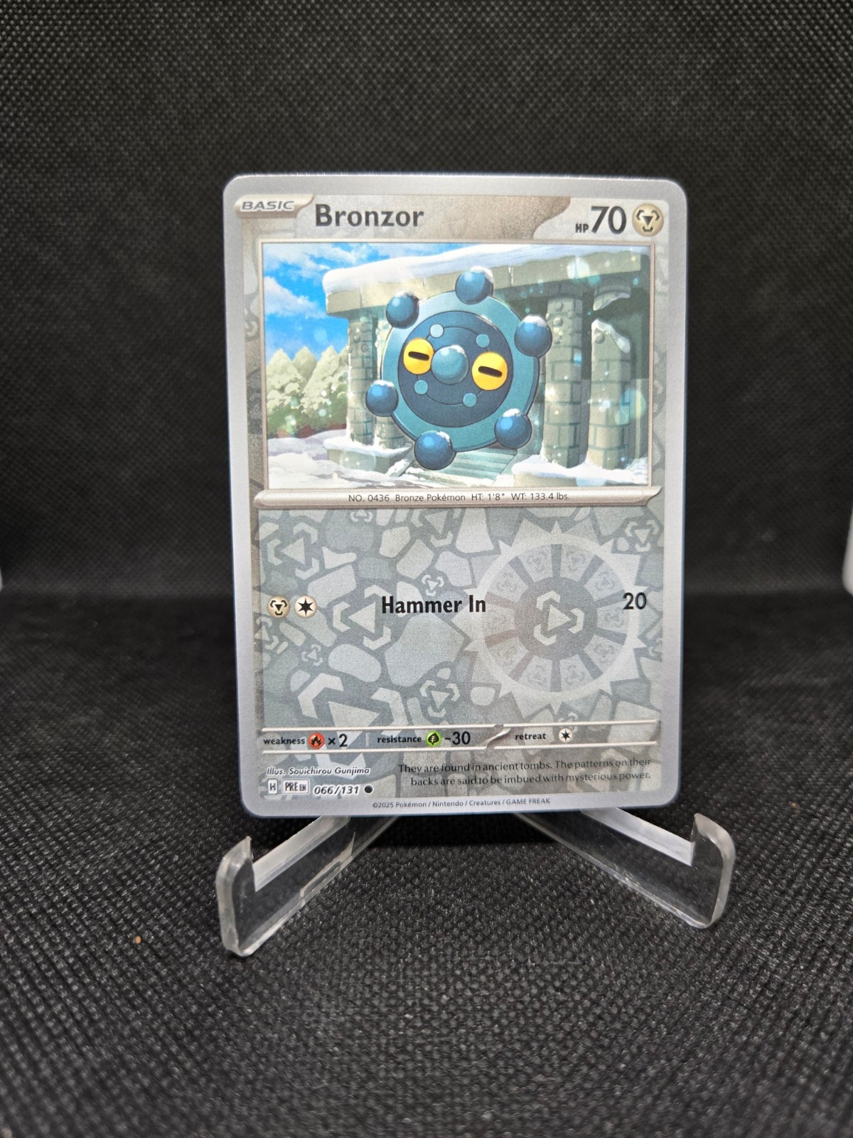 Pokemon Prismatic Evolution 2025 ' Bronzor ' Holo Foil # 66/131