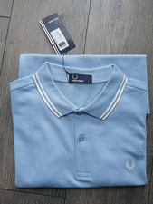 męskie fred perry polo rozmiar duży nowy z metkami podwójna końcówka jasnoniebieska