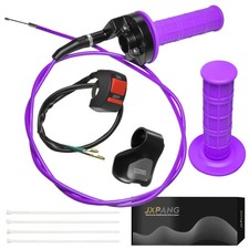 Universal Mini Bike Hand grip+Twist throttle assembly+On/off switch, Purple