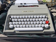 Olivetti Lettera 35 Gray Typewriter, Vintage, Mint thumbnail
