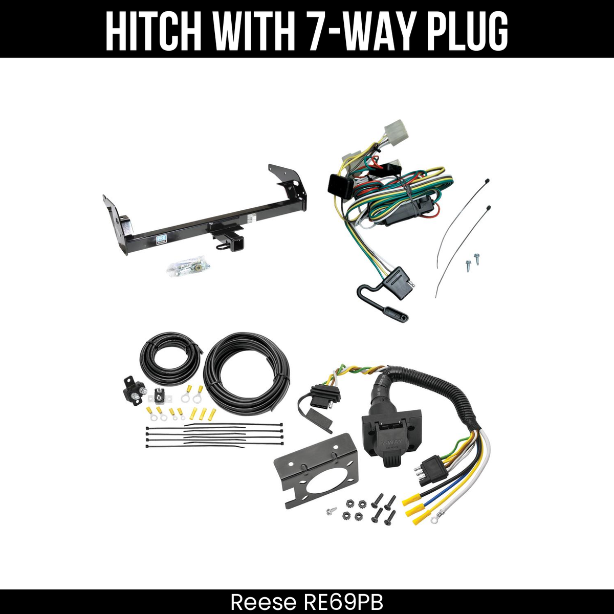 Reese Trailer Hitch + 7 Way Wiring For 95-04 Toyota Tacoma 51108