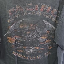 T-shirt Harley-Davidson vintage Pacific Skull Honolulu HI nera grafica taglia XL 