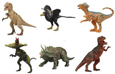 Kid Galaxy Poseable 9inch Dinosaur Action 6Pack