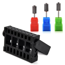 3 Pcs round Head Alloy Nail Drill Bits Manicure Drilling with 1 Pcs Nail Drill B