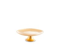 H&H FußStäNder Silk Aus Glas Mit Seideffekt Gold 21 Cm