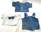 Vintage Cabbage Patch Kids Twins BOY Blue Velvet Outfit 1985 3-Piece