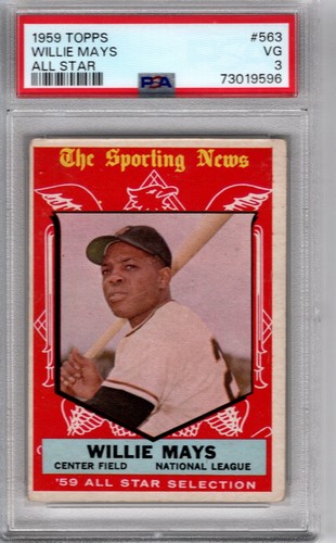 Willie Mays #563 1959 Topps card