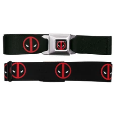 NWT Deadpool Logo Seatbelt Buckle Belt 