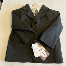 Lito Boys Dark Gray Suit 5 Piece Size XL C116