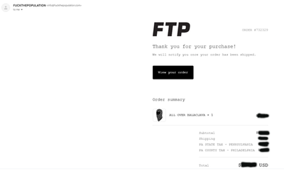 帽子 FTP ALL OVER BALACLAVA FTP,All Over Logo Ski Mask,3 Whole Ski Mask, F**k The Population