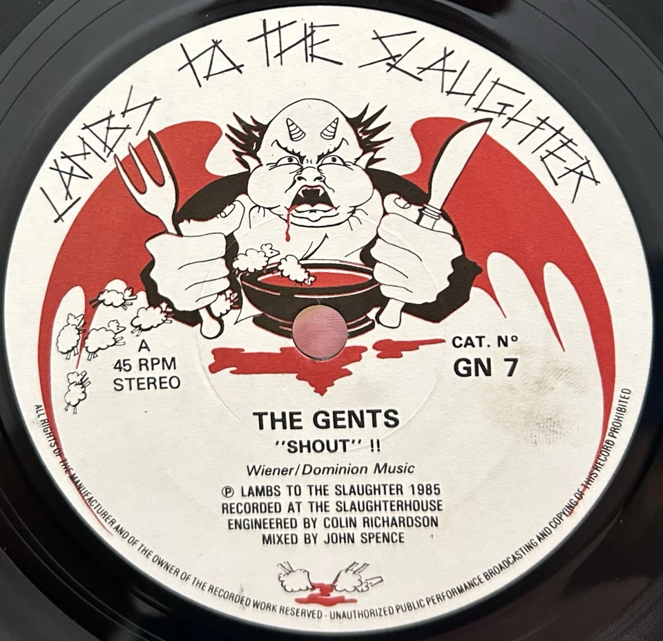 RARE Mod Revival Punk KBD UK 45 THE GENTS Faker LAMBS TO THE SLAUGHTER P/S EX* - Image 4 of 4