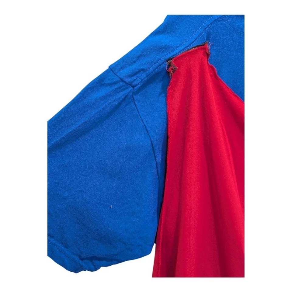 Vintage Superman Costume T-Shirt Cape XL Blue Red Rubie’s Made USA Halloween DC - Image 4 of 4