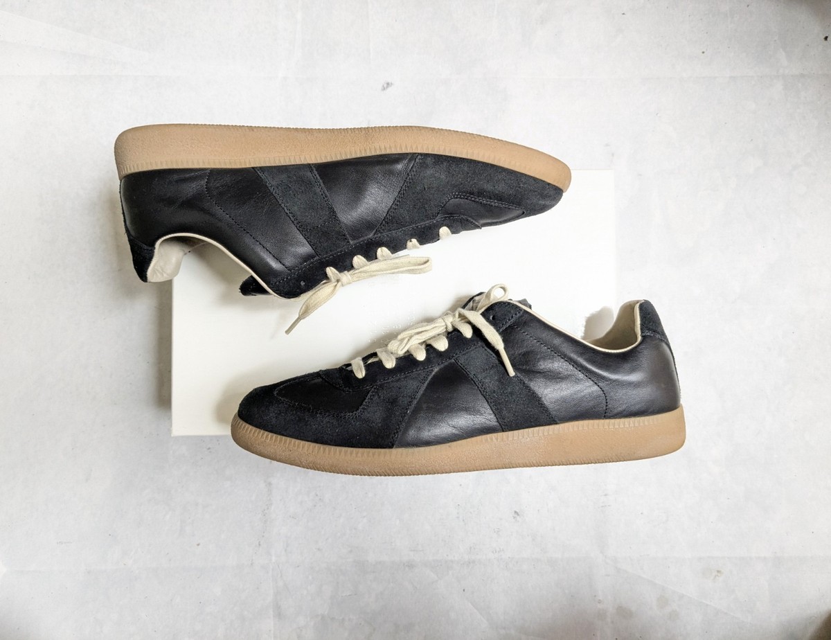 Maison Margiela GAT Sneakers Black Gum Men 13 46 Low Tops Suede