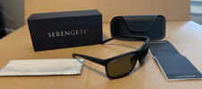 SERENGETI EYWEAR-Carson style-Matt Black w Polarized Mineral Glass Lenses
