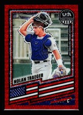 2026 Panini Stars & Stripes Disco #128 Nolan Traeger Red CTC USA 193/199