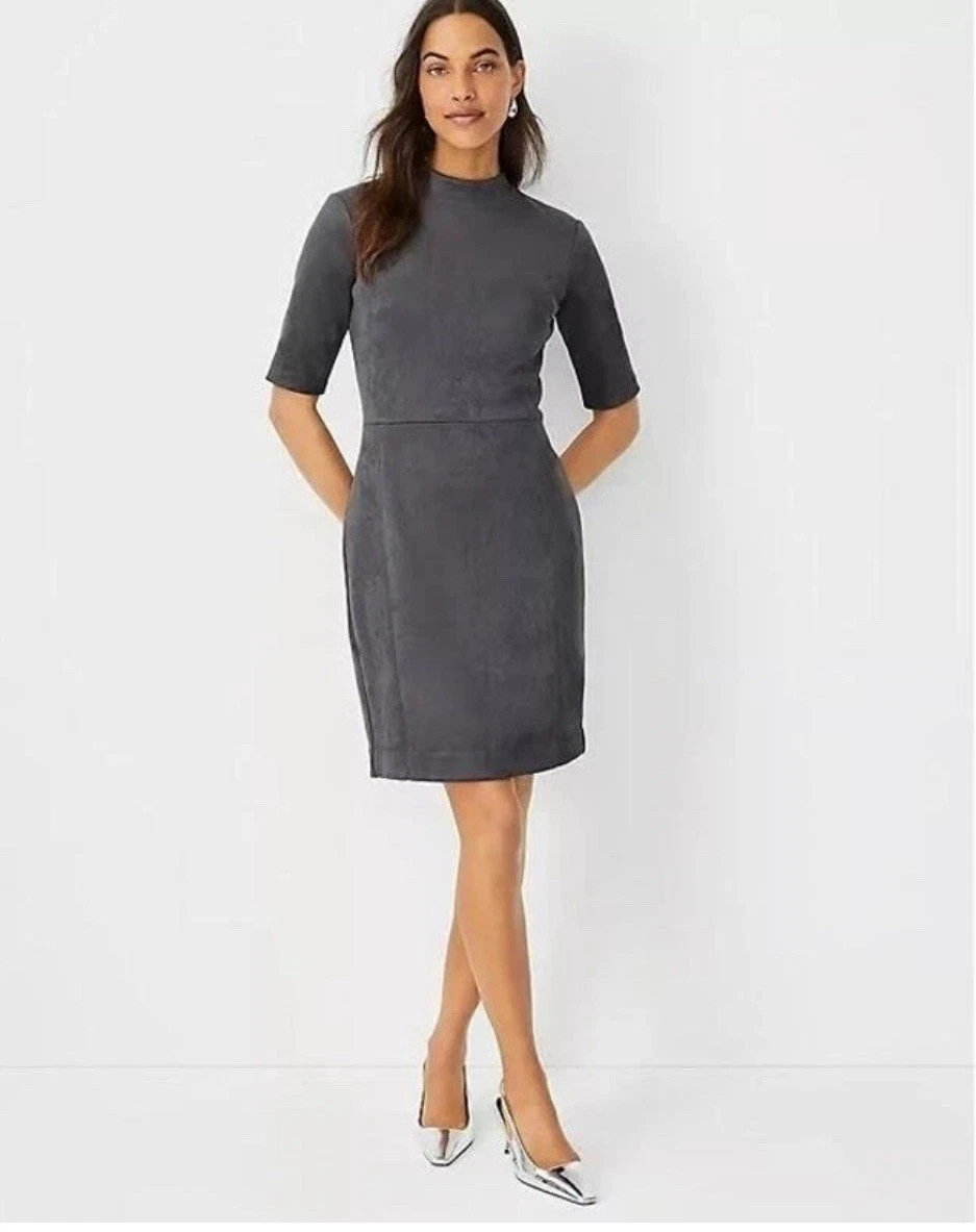 grey faux suede dress Titan Dress Pants