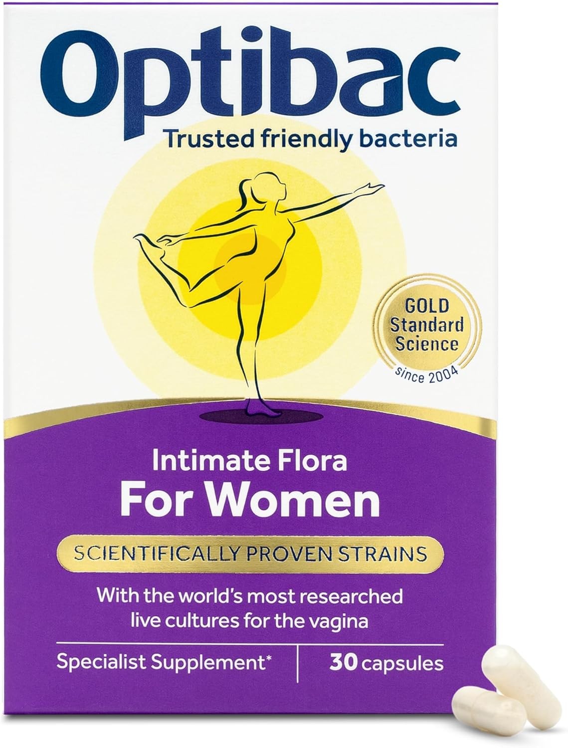 Optibac Probiotics for Women - Vaginal Friendly Bacteria Supplement - 30 Vegan