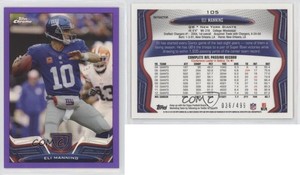 2013 Topps Chrome Retail Purple Refractor /499 Eli Manning #105