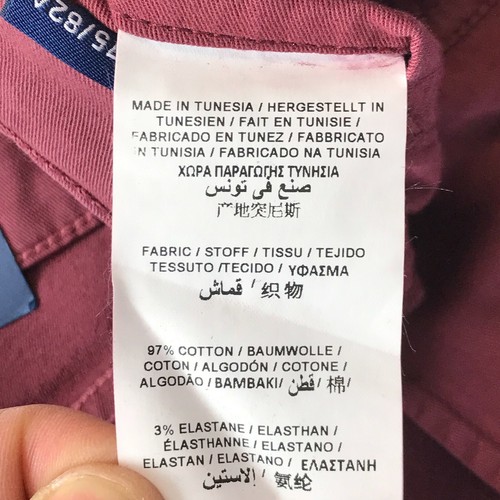 GANT Rojo Oscuro Burdeos Elástico Talle Medio Slim Recto Vaqueros Talla W31 L34 - Imagen 8 de 9