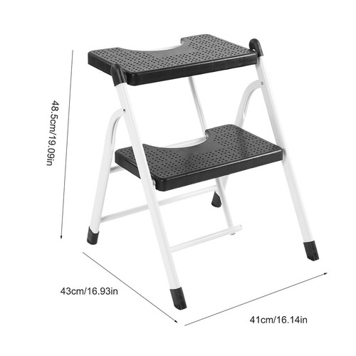 Compact Folding Step Stool Ladder Steel Build 120kg Capacity Space Saver - Picture 7 of 11